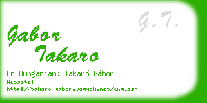 gabor takaro business card