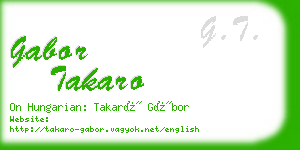 gabor takaro business card